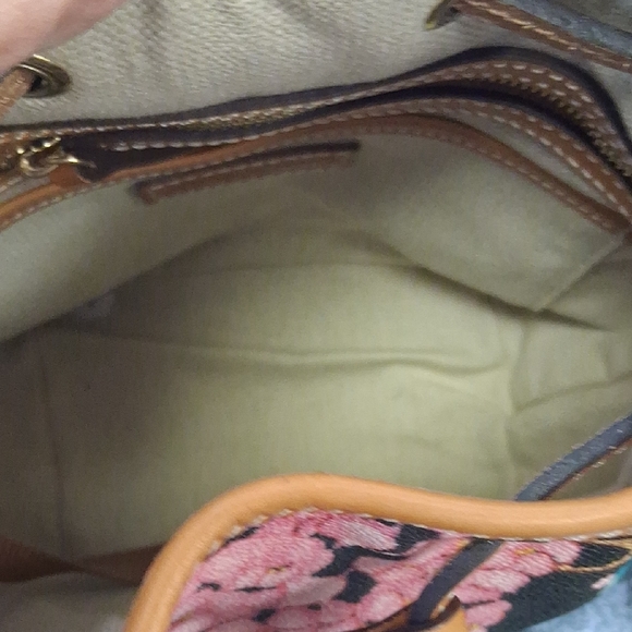 Dooney & Bourke Floral Shoulder Bag - Black, Pink, Blue - Picture 7 of 7